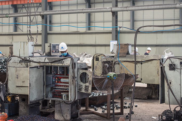 佳木斯网架配件-锥头加工车间